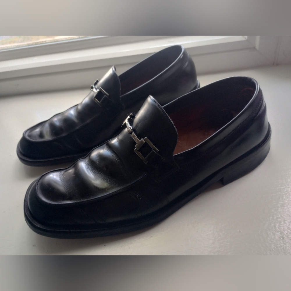 Authentic GUCCI Loafers Mens Black 7D